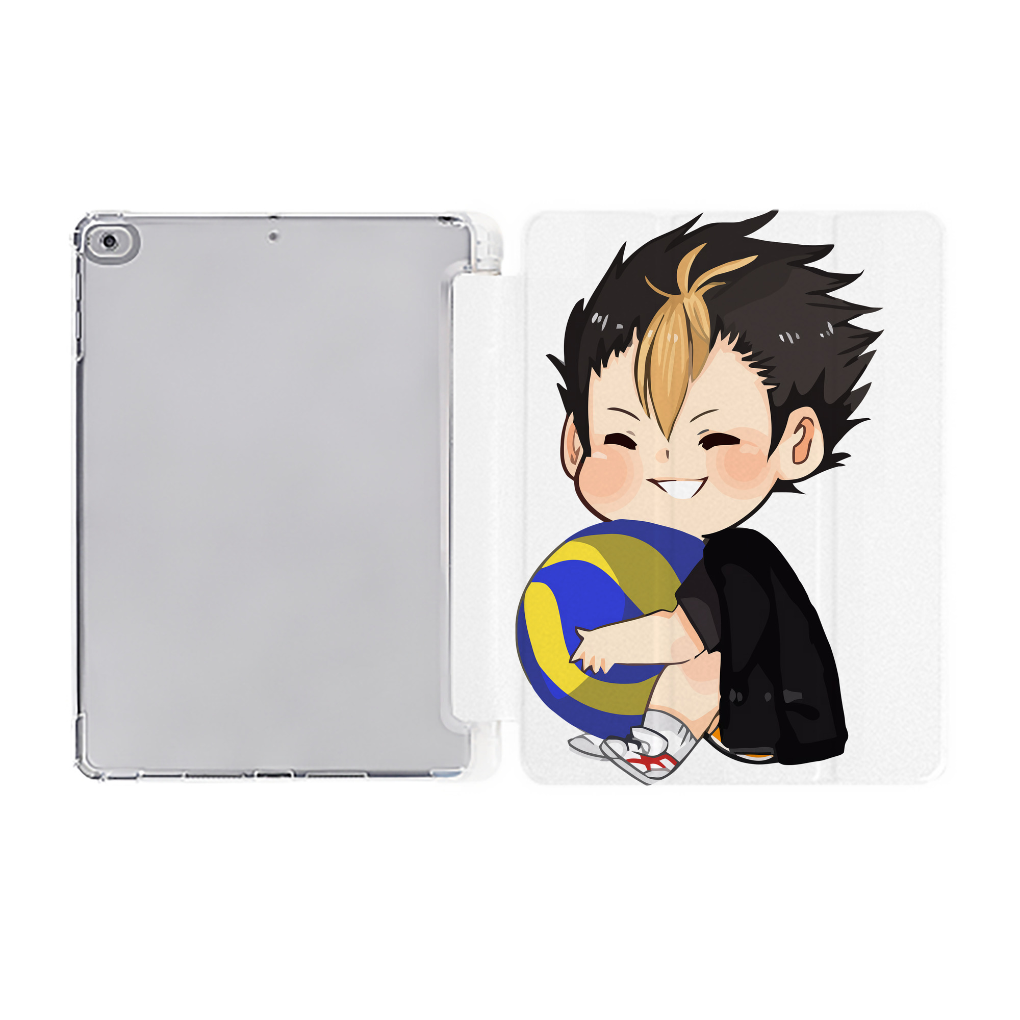 （画像用） ハイキュー!! Haikyu!! IPad ケース ペン収納付き 三つ折りスタンド PUレザー×シリコン 対応機種9.5/10.5/10.9インチ